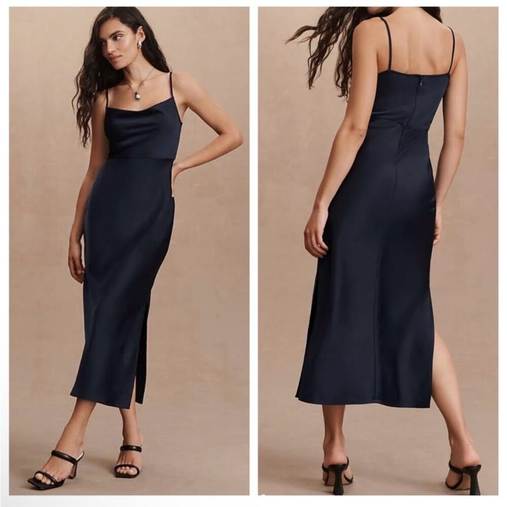 Sachin + Babi Serena Cowl Neck Slip Dress in Black Size 6